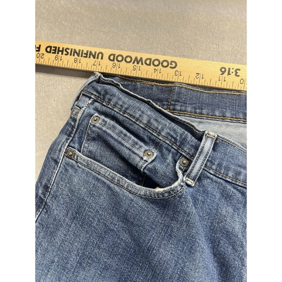 Levis 505 Men 36x30 Regular Blue Jeans Medium Wash Denim Cotton Stretch - Picture 10 of 11